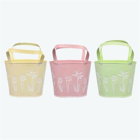 PATIO TRASERO Metal Pot, Assorted Color - 3 Piece PA3275604